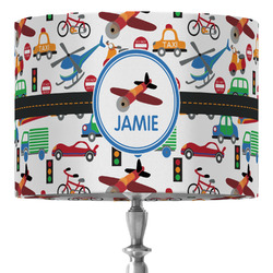 Transportation 16" Drum Lamp Shade - Fabric (Personalized)