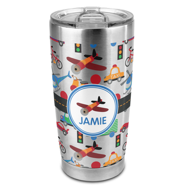 Custom Transportation 20oz Stainless Steel Double Wall Tumbler - Full Print (Personalized)