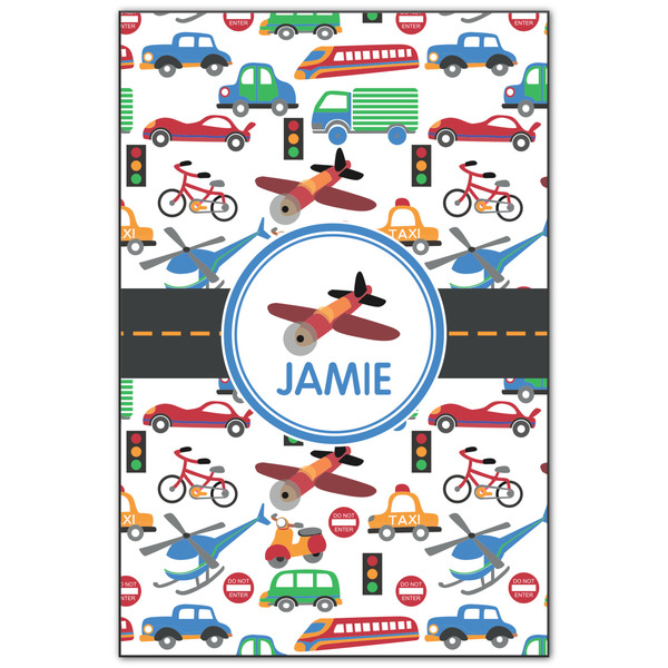Custom Transportation Wood Print - 20x30 (Personalized)