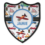 Transportation Iron On Shield Patch B w/ Name or Text