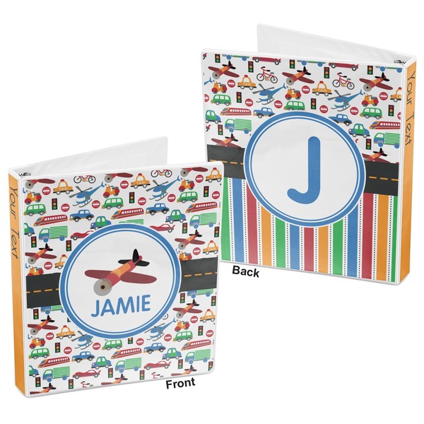Transportation 3-Ring Binder Front and Back