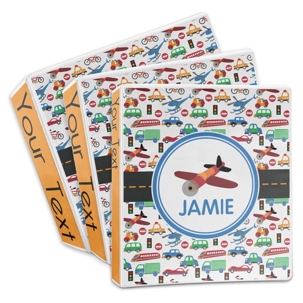 Custom Transportation 3-Ring Binder (Personalized)