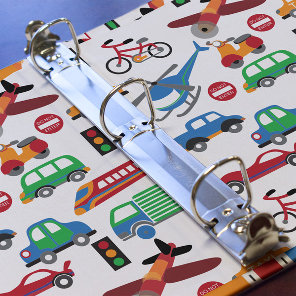 Transportation 3 Ring Binders - Full Wrap - 1" - DETAIL