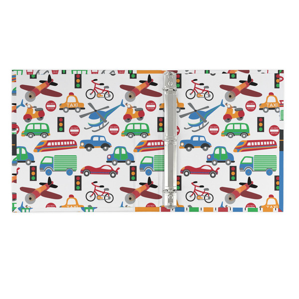 Transportation 3 Ring Binders - Full Wrap - 1" - OPEN INSIDE