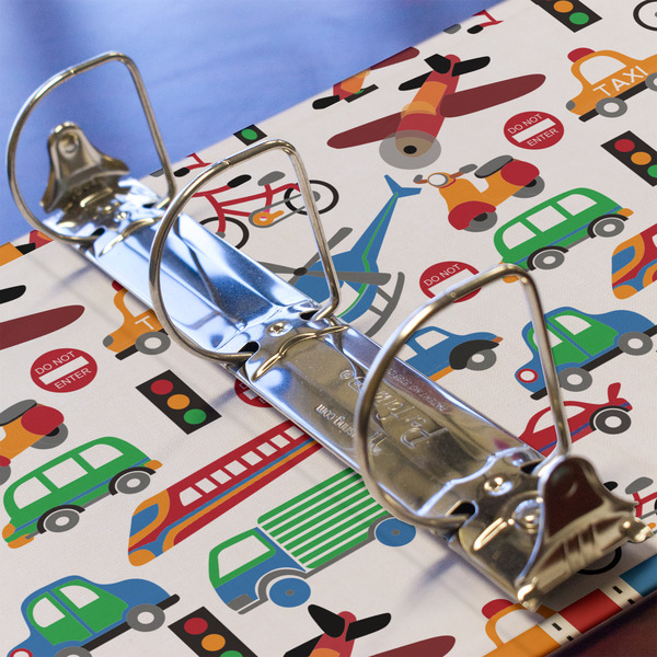 Transportation 3 Ring Binders - Full Wrap - 2" - DETAIL