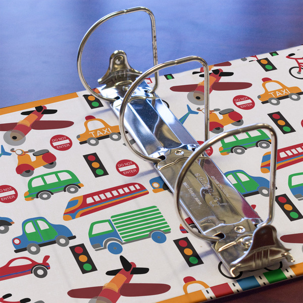 Transportation 3 Ring Binders - Full Wrap - 3" - DETAIL