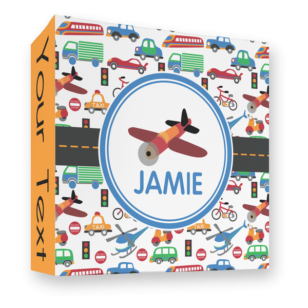 Custom Transportation 3 Ring Binder - Full Wrap - 3" (Personalized)