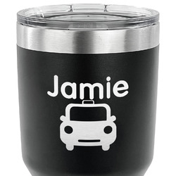Transportation 30 oz Stainless Steel Tumbler - Black - Double Sided (Personalized)
