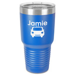 Transportation 30 oz Stainless Steel Tumbler - Royal Blue - Single-Sided (Personalized)