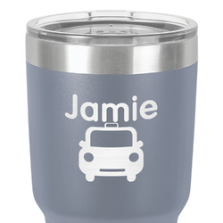 Transportation 30 oz Stainless Steel Tumbler - Grey - Double-Sided (Personalized)