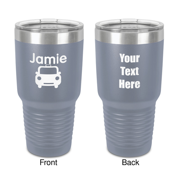 Custom Transportation 30 oz Stainless Steel Tumbler - Grey - Double-Sided (Personalized)