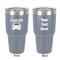 Transportation 30 oz Stainless Steel Ringneck Tumbler - Grey - Double Sided - Front & Back