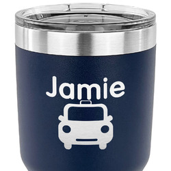 Transportation 30 oz Stainless Steel Tumbler - Navy - Single Sided (Personalized)