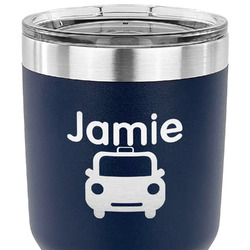 Transportation 30 oz Stainless Steel Tumbler - Navy - Double Sided (Personalized)
