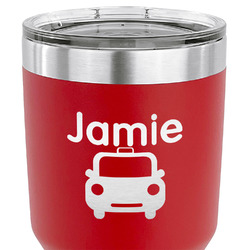 Transportation 30 oz Stainless Steel Tumbler - Red - Single Sided (Personalized)
