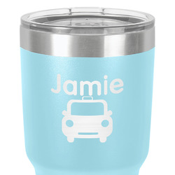 Transportation 30 oz Stainless Steel Tumbler - Teal - Double-Sided (Personalized)