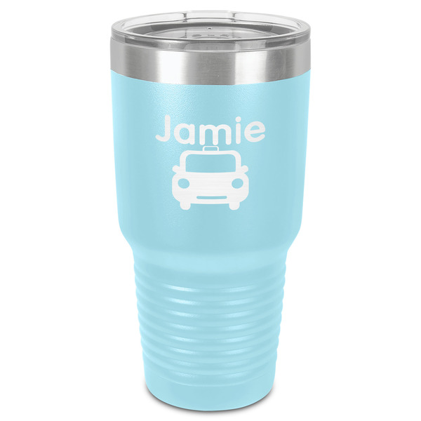 Custom Transportation 30 oz Stainless Steel Tumbler - Teal - Single-Sided (Personalized)
