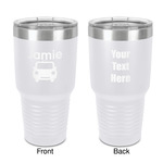 Transportation 30 oz Stainless Steel Tumbler - White - Double-Sided (Personalized)