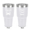 Transportation 30 oz Stainless Steel Ringneck Tumbler - White - Double Sided - Front & Back