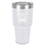 Transportation 30 oz Stainless Steel Tumbler - White - Single-Sided (Personalized)