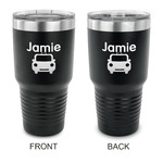 Transportation 30 oz Stainless Steel Tumbler - Black - Double Sided (Personalized)