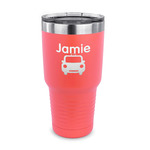Transportation 30 oz Stainless Steel Tumbler - Coral - Single Sided (Personalized)