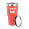 Transportation 30 oz Stainless Steel Ringneck Tumblers - Coral - LID OFF