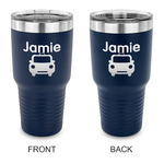 Transportation 30 oz Stainless Steel Tumbler - Navy - Double Sided (Personalized)
