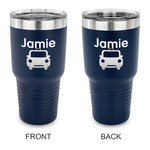Transportation 30 oz Stainless Steel Tumbler - Navy - Double Sided (Personalized)