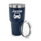 Transportation 30 oz Stainless Steel Ringneck Tumblers - Navy - LID OFF