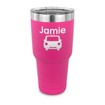 Transportation 30 oz Stainless Steel Tumbler - Pink - Single Sided (Personalized)