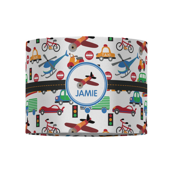 Transportation 8" Drum Lampshade - FRONT (Fabric)