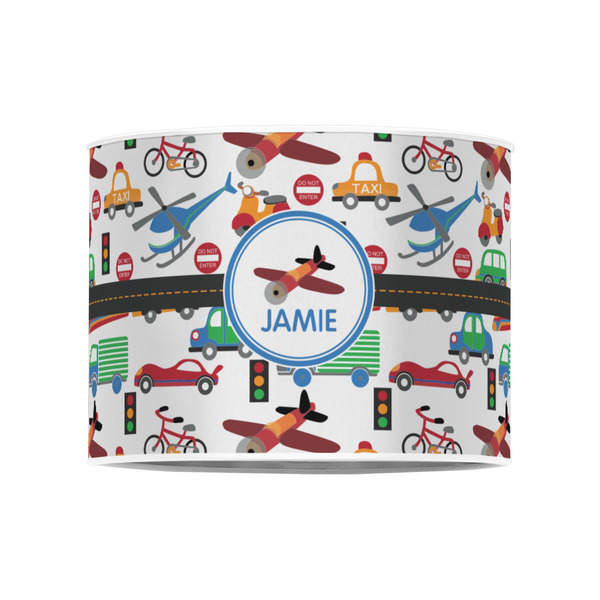 Transportation 8" Drum Lampshade - FRONT (Poly Film)