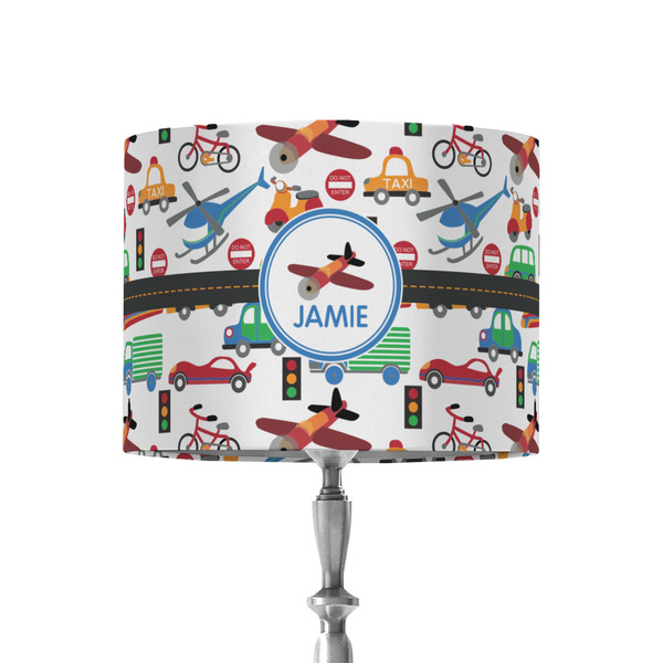 Custom Transportation 8" Drum Lamp Shade - Fabric (Personalized)