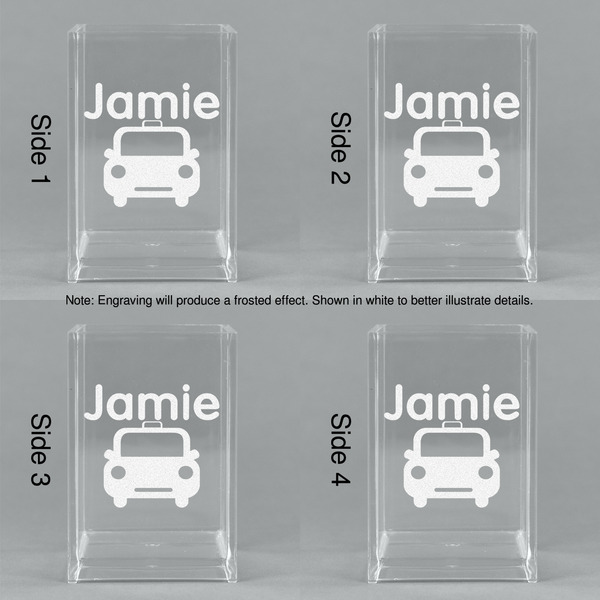 Transportation Acrylic Pen Holder - All Sides