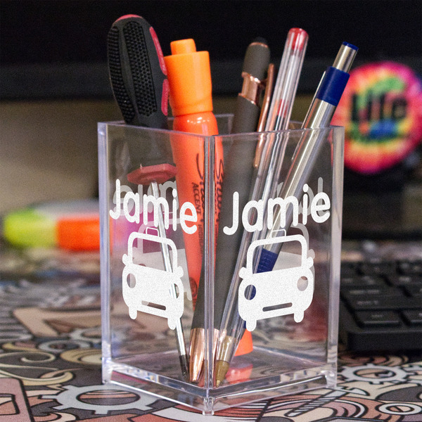 Transportation Acrylic Pen Holder - In Context