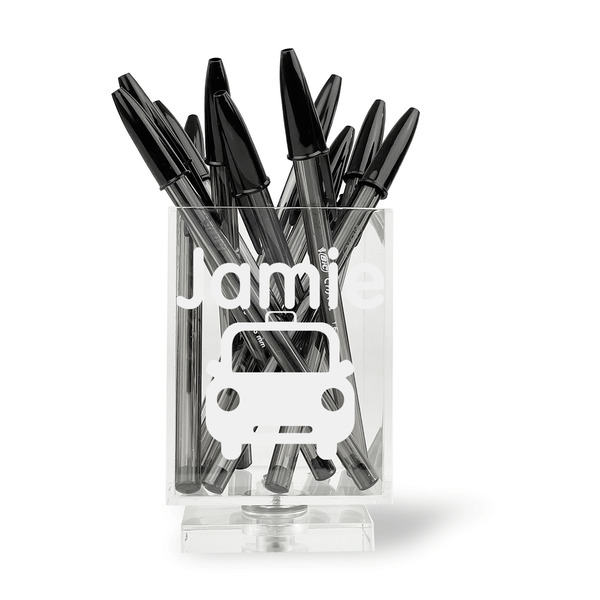 Transportation Acrylic Pencil Holder - FRONT
