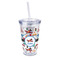 Transportation 16oz Double Wall Acrylic Tumbler with Lid & Straw - Full Print (Personalized)