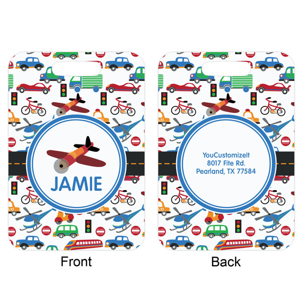 Transportation Aluminum Luggage Tag (Front + Back)