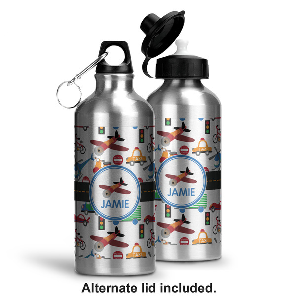 Transportation Aluminum Water Bottle - Alternate lid options