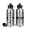 Transportation Aluminum Water Bottle - Front and Back