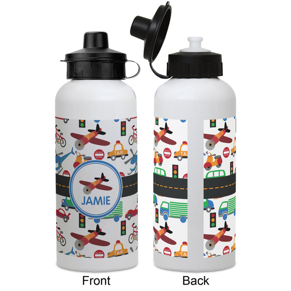 Transportation Aluminum Water Bottle - White APPROVAL