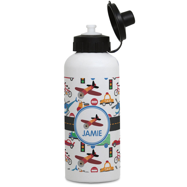 Custom Transportation Water Bottles - Aluminum - 20 oz - White (Personalized)