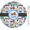 Transportation Glass Appetizer / Dessert Plate 8" (Personalized)