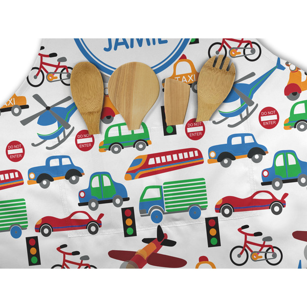 Transportation Apron - Pocket Detail with Props