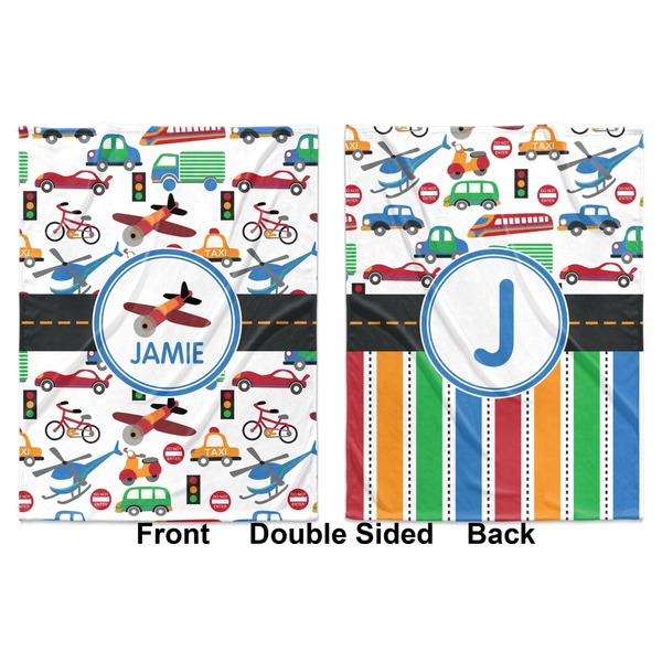 Transportation Baby Blanket (Double Sided - Printed Front and Back)