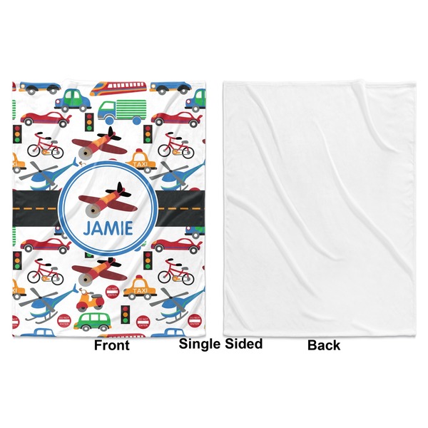 Transportation Baby Blanket (Single Side - Printed Front, White Back)