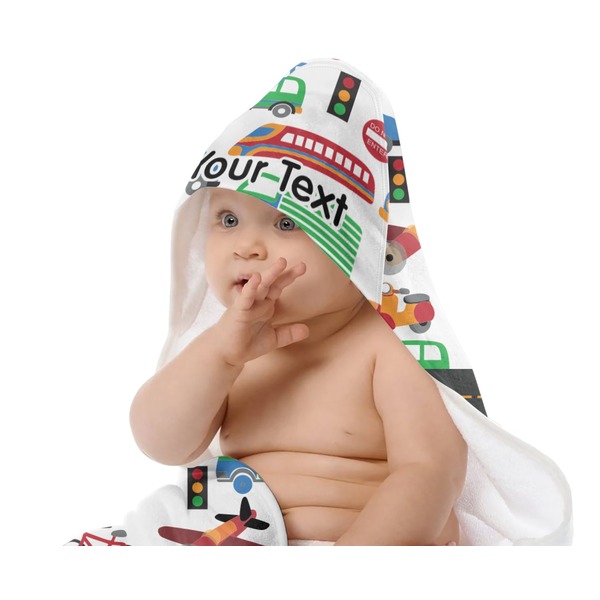 Transportation Baby Hooded Towel on Child