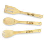 Transportation Bamboo Cooking Utensil Set - Double Sided (Personalized)