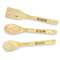 Transportation Bamboo Cooking Utensils Set - Double Sided - FRONT
